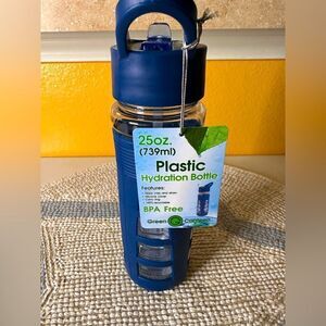 Green Canteen blue water hydration bottle